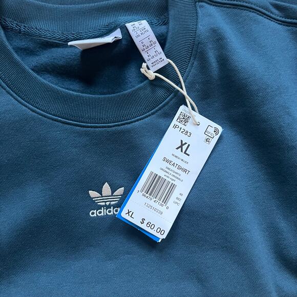 Adidas Womens Cropped Crew Neck Sz Extra Large - Picture 4 of 5